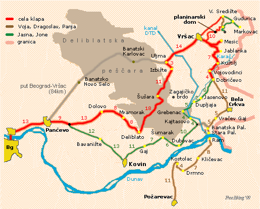 mapa: Beograd - Vršac